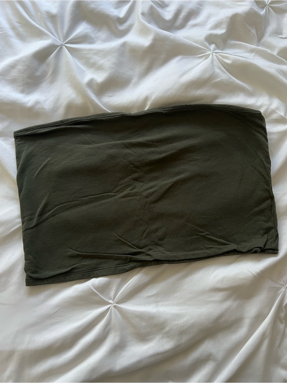 Wild Fable Olive Green Tube Cropped Top